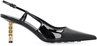 Givenchy G Cube 80 Patent Leather Slingback Pumps In Black