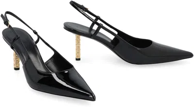 Givenchy G Cube 80 Patent Leather Slingback Pumps In Black