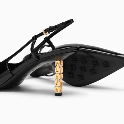 Givenchy G Cube 80 Patent Leather Slingback Pumps In Black