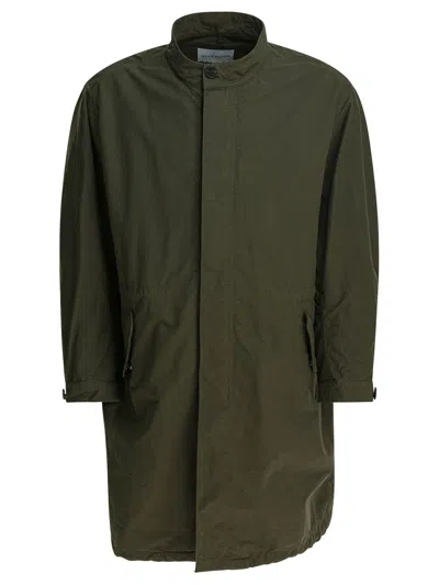 Givenchy Stamp Cotton-blend Raincoat In Green