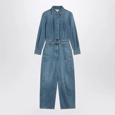 Givenchy Denim Jumpsuit With Back And Front Pockets In Blue