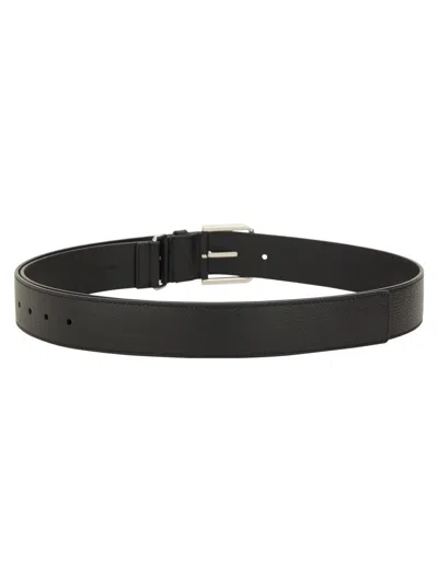 Givenchy Men Long Leather Belt In Black
