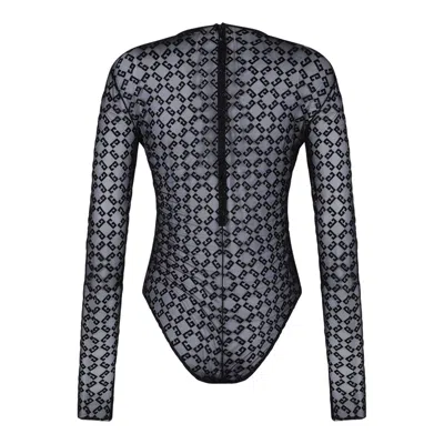 Givenchy Monogram Stretch Bodysuit In Blue