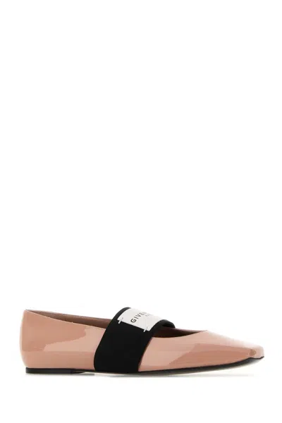 Givenchy Pink Leather Squared Ballerinas