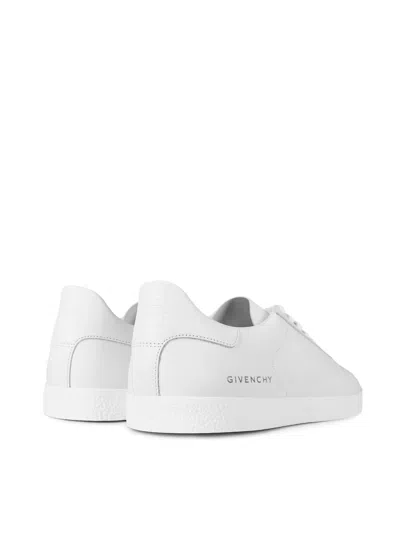 Givenchy White Leather Low Top Sneakers In White