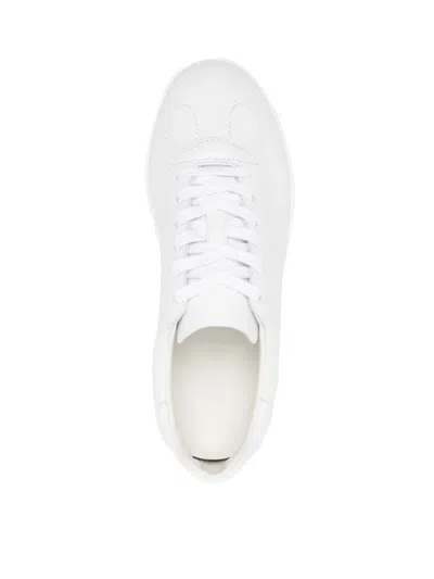 Givenchy White Leather Low Top Sneakers In White