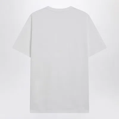 Givenchy White Cotton And Silk T-shirt With Jacquard Logo Men In White
