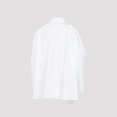 Givenchy White Draped Shirt In White