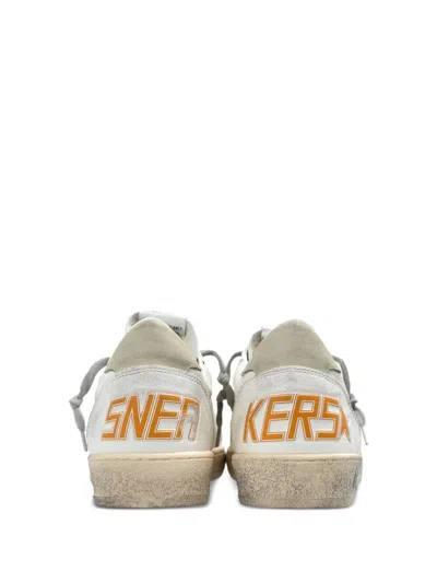 Golden Goose Ballstar Nappa Upper Toe And Spur Suede Star Leather Heel Sneakers Beige In White