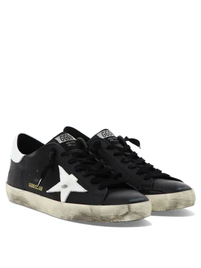 Golden Goose Superstar Sneakers With Distressed Effect In Black