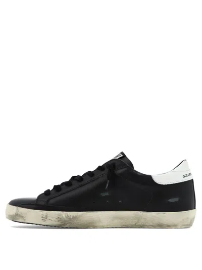 Golden Goose Superstar Sneakers With Distressed Effect In Black