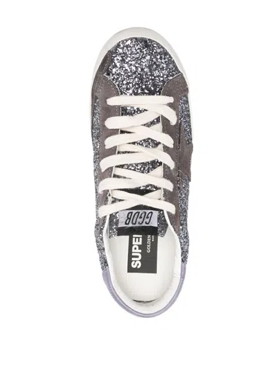 Golden Goose Anthracite Grey Glitter Sneakers In Gray