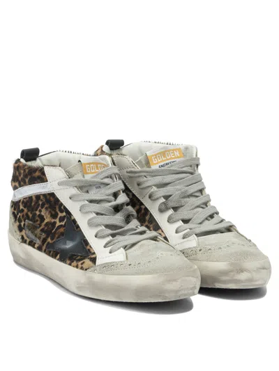 Golden Goose Mid Star Sneakers In Animalier Pony Skin In Multi