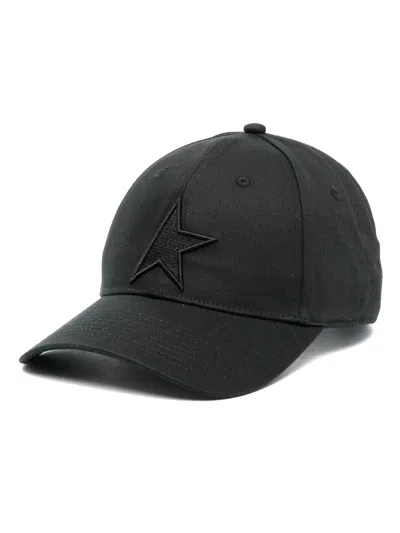 Golden Goose Black Baseball Cap With Star Women