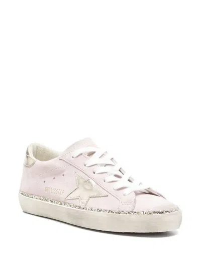 Golden Goose Super-star Woman's Sneakers Pink Glitter In Pink