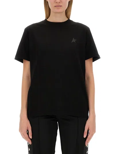 Golden Goose Black Logo-embroidered Short-sleeved T-shirt