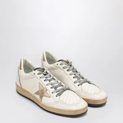 Golden Goose Ballstar Leather Sneakers Star Heel Detail In White