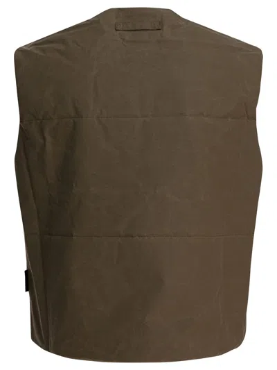 Gr10k Cotton Sleeveless Jacket Jackets And Coats Brown In Multi