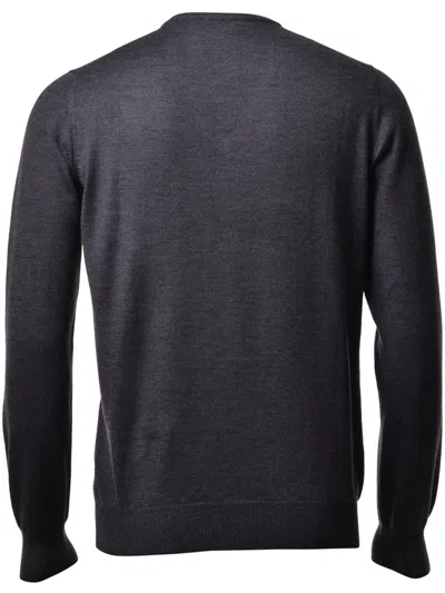 Gran Sasso Grey Wool Paracollo Sweater In Black