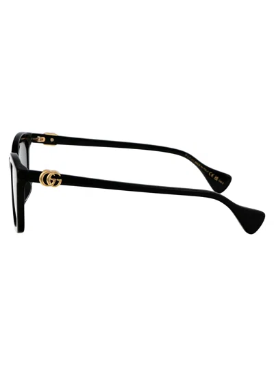 Gucci Logo-plaque Square-frame Sunglasses In Black