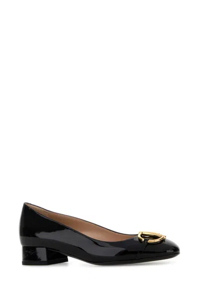 Gucci Women Black Heeled Ballerina Flats With Half Horsebit
