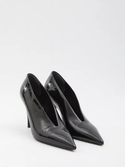 Gucci Musa Vernic Patent Leather Anklet Pumps In Animal Print