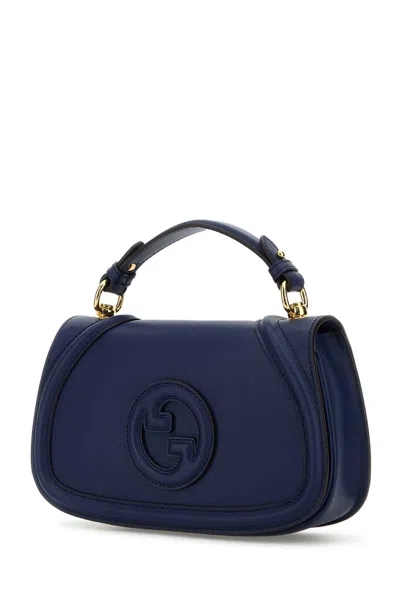 Gucci Medium Handbag Featuring Adjustable Strap In Blue