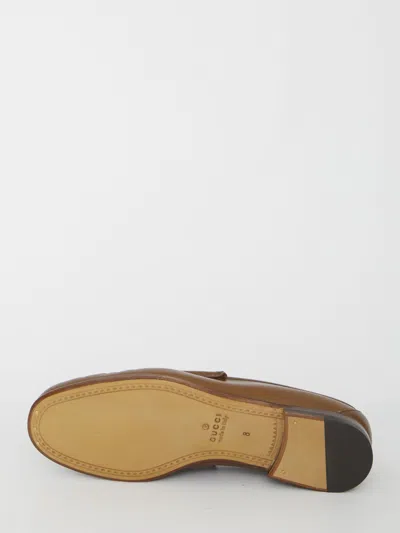 Gucci Horsebit Loafers Gold-tone Hardware In Brown