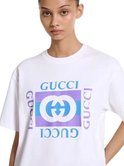 Gucci Cotton Tshirt With Print In White