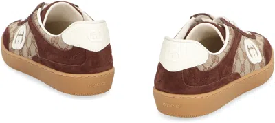 Gucci Men G75 Low-top Supreme Gg Fabric And Suede Sneakers In Multi