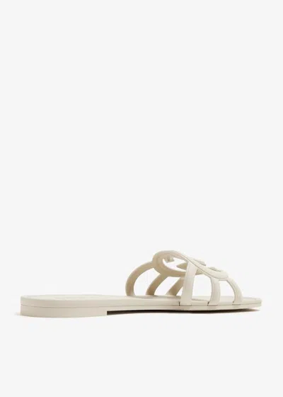 Gucci Gg Interlocking Slides In White