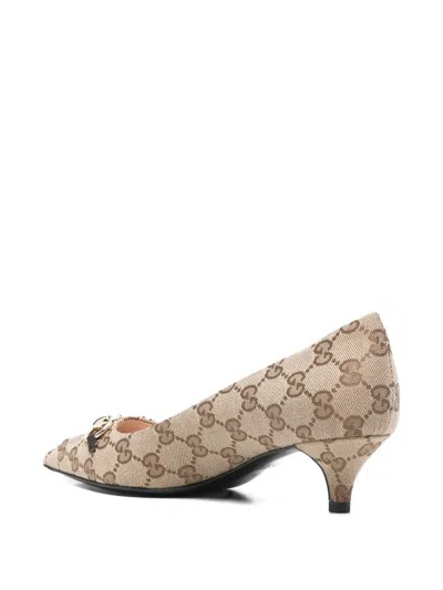 Gucci Women Gg Motif Pumps In Neutral