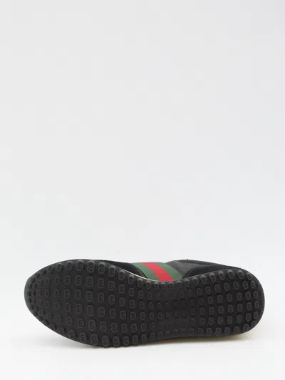 Gucci Sneaker Re-motion In Black Gg Fabric Men