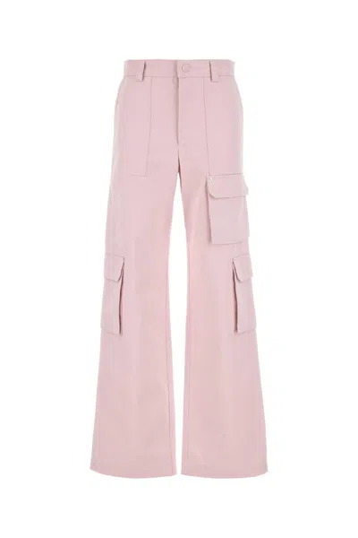 Gucci Cotton Cargo Trousers With Wide Leg Design In Pink