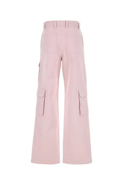 Gucci Cotton Cargo Trousers With Wide Leg Design In Pink