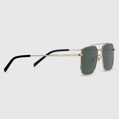 Gucci Specialized Fit Rectangular Sunglasses In Green