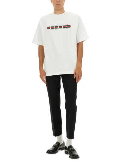 Gucci Cropped Denim Trousers Five Pocket Style In Black