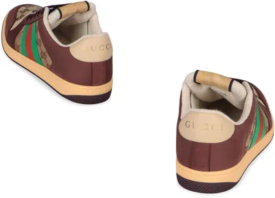 Gucci Men Gg Fabric Leather Sneakers