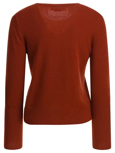 Guest In Residence Button-front Ribbed Cardigan In Red