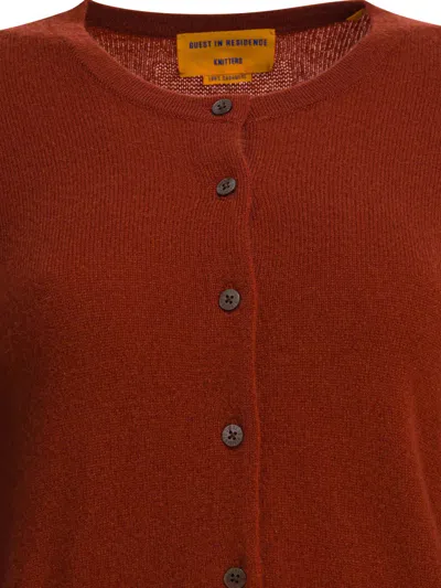 Guest In Residence Button-front Ribbed Cardigan In Red