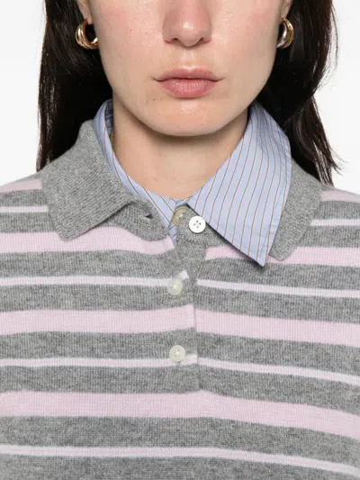 Guest In Residence Collegiate Stripe Polo In Multi