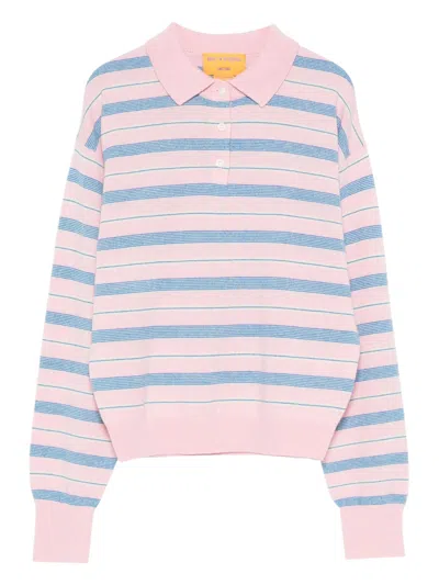 Guest In Residence Collegiate Stripe Polo In Multi