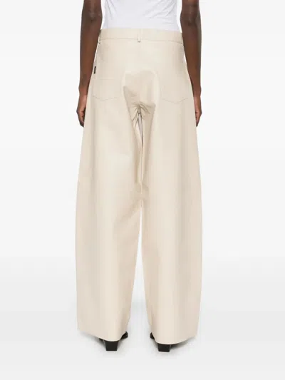 Haikure Ivory Wide Leg Trousers In Neutral