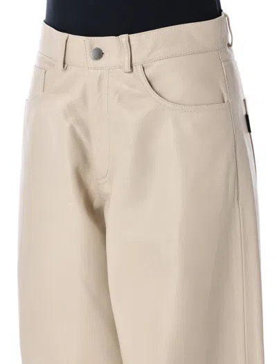 Haikure Ivory Wide Leg Trousers In Neutral