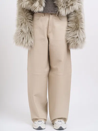 Haikure Ivory Wide Leg Trousers