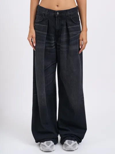 Haikure Candy High-rise Wide-leg Jeans In Black