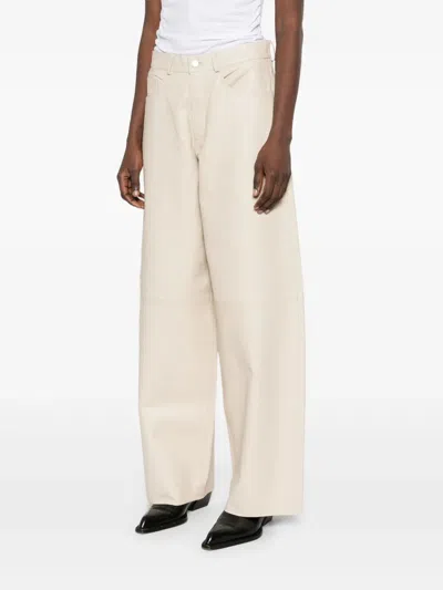 Haikure Ivory Wide Leg Trousers In Neutral