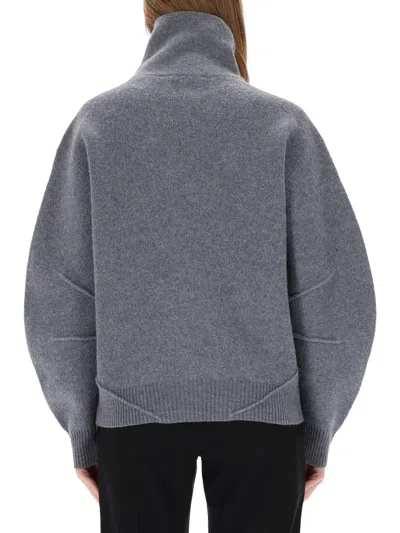 Helmut Lang Zippered Apex Jersey In Gray