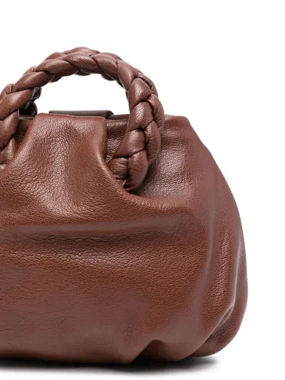 Hereu Bombon Small Leather Handbag In Brown