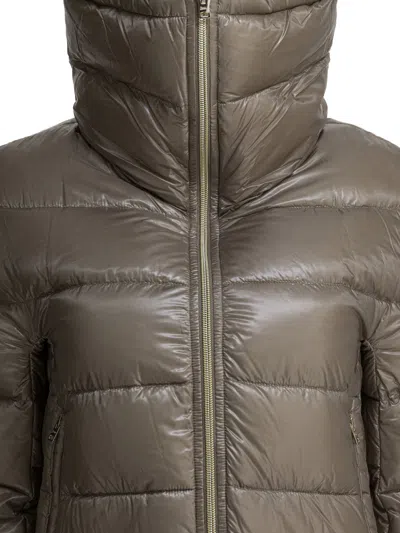 Herno "cleope" Long Down Jacket In Brown